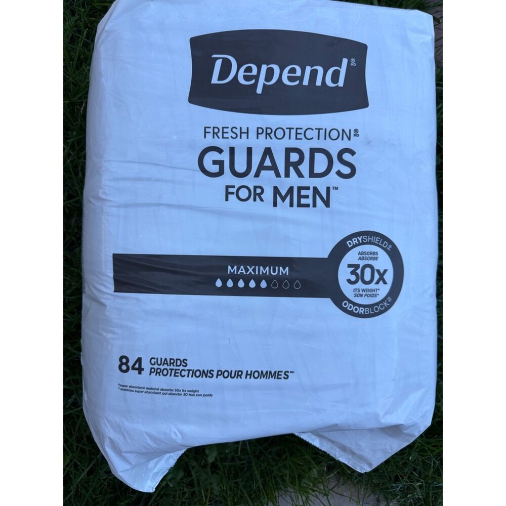 Depends Guard Shields Pads for Men Women 84 New Unopend Incontinence absorbant